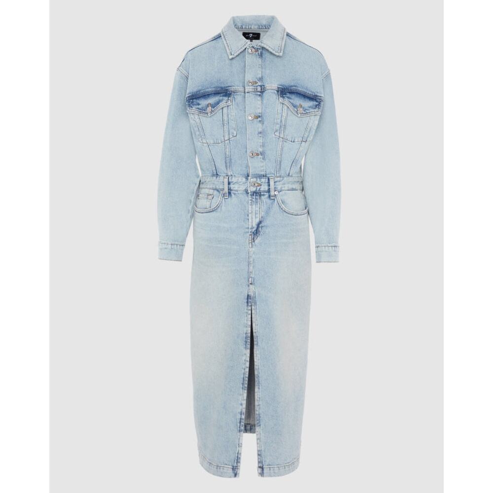 7 For All Mankind Relaxed Denim Dress - Picture 5 of 12